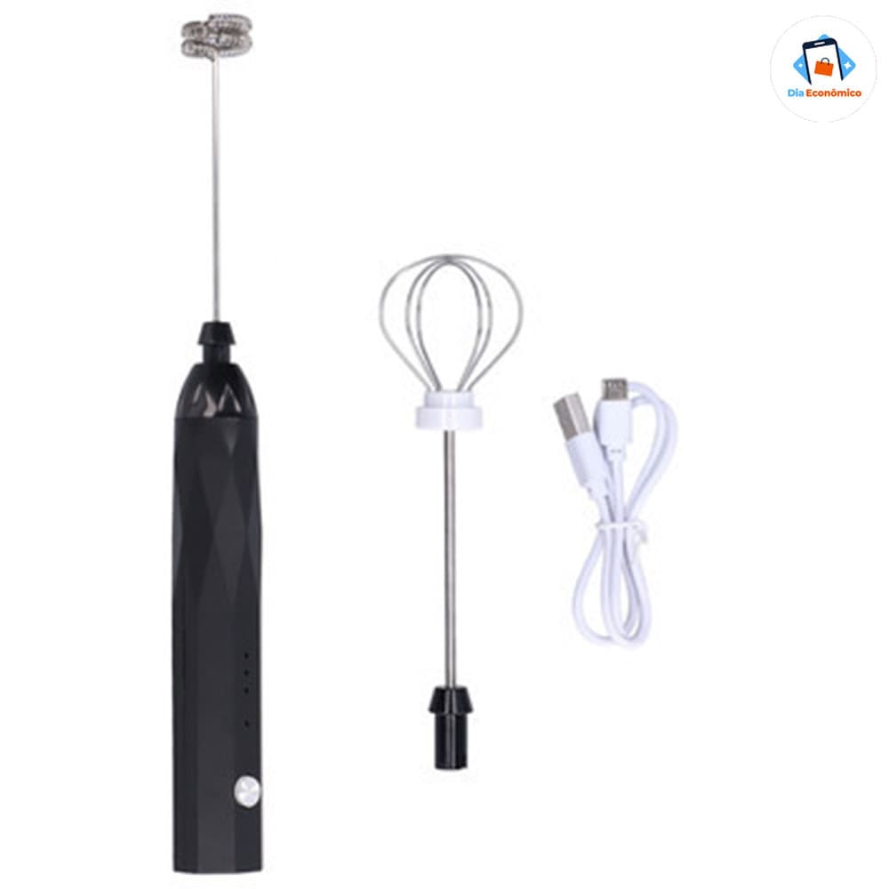 Misturador Elétrico para Café Clara de Ovo Bebidas Leite 2 em 1 Portátil