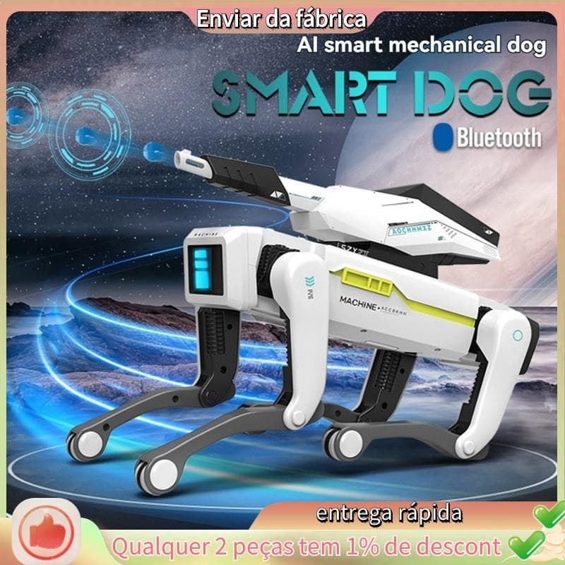 Máquina Inteligente Cão Voz Diálogo AI Robô Telefone Controle Remoto Programação Cantando De Dança Crianças Brinquedos