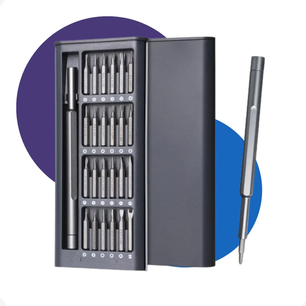 Jogo Ferramenta Chave Magnética Precisão Pequenos  24 Peças Reparos Compatível - Celular Notebook