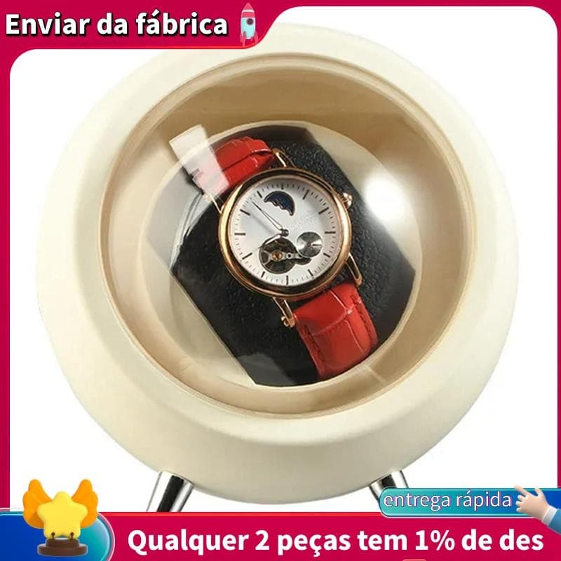 Enrolador De Relógio Para Relógios Automáticos Automático De Caixa (Branco Cremoso)