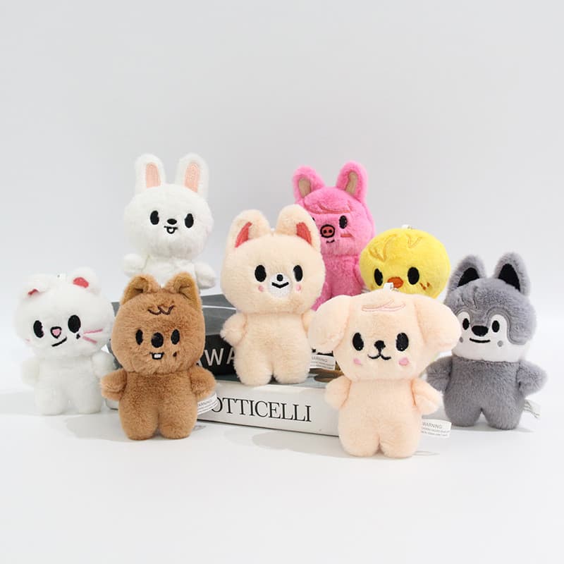 skzoo Brinquedo de Pelúcia Stray Kids Lee Yongfu Bang Chan Chaveiro Pendente de Bolsa