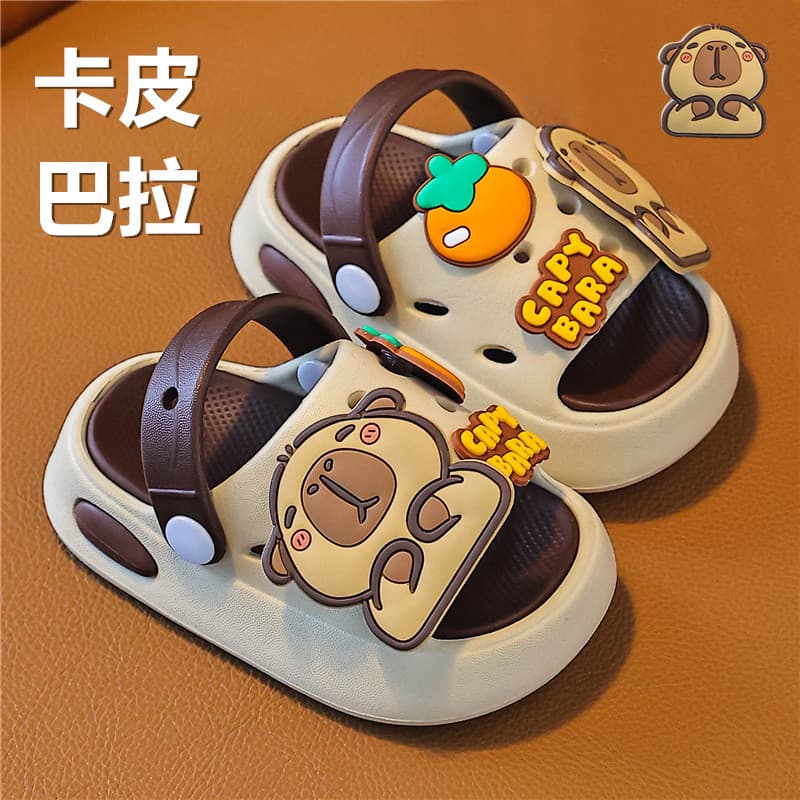 Kapibara crianças sandálias chinelos de verão meninos meninas crianças casa interior ao ar livre banho antiderrapante ch