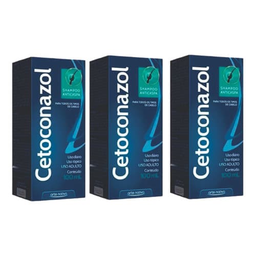Kit C/ 3 Shampoo Cetoconazol Shampoo Clean Hair C/ 100ml
