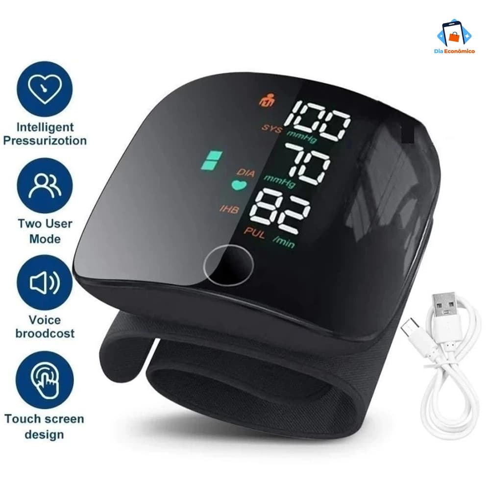 Monitor de Pulso Pressão Arterial Recarregável XYY-2551 para Hipertensão Portátil