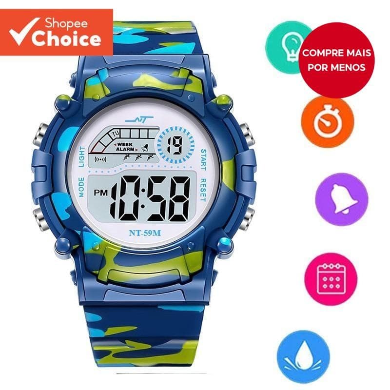 Camo Kids Relógio Digital Para Crianças , Meninos E Meninas , À Prova D'água , Unissex Esportes Ao Ar Livre