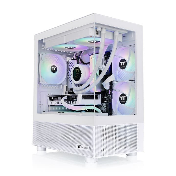 Gabinete Gamer Thermaltake View 170 TG, ARGB, Micro-Tower, 3x Fans 120mm, Snow - CA-1Z4-00M6WN-00