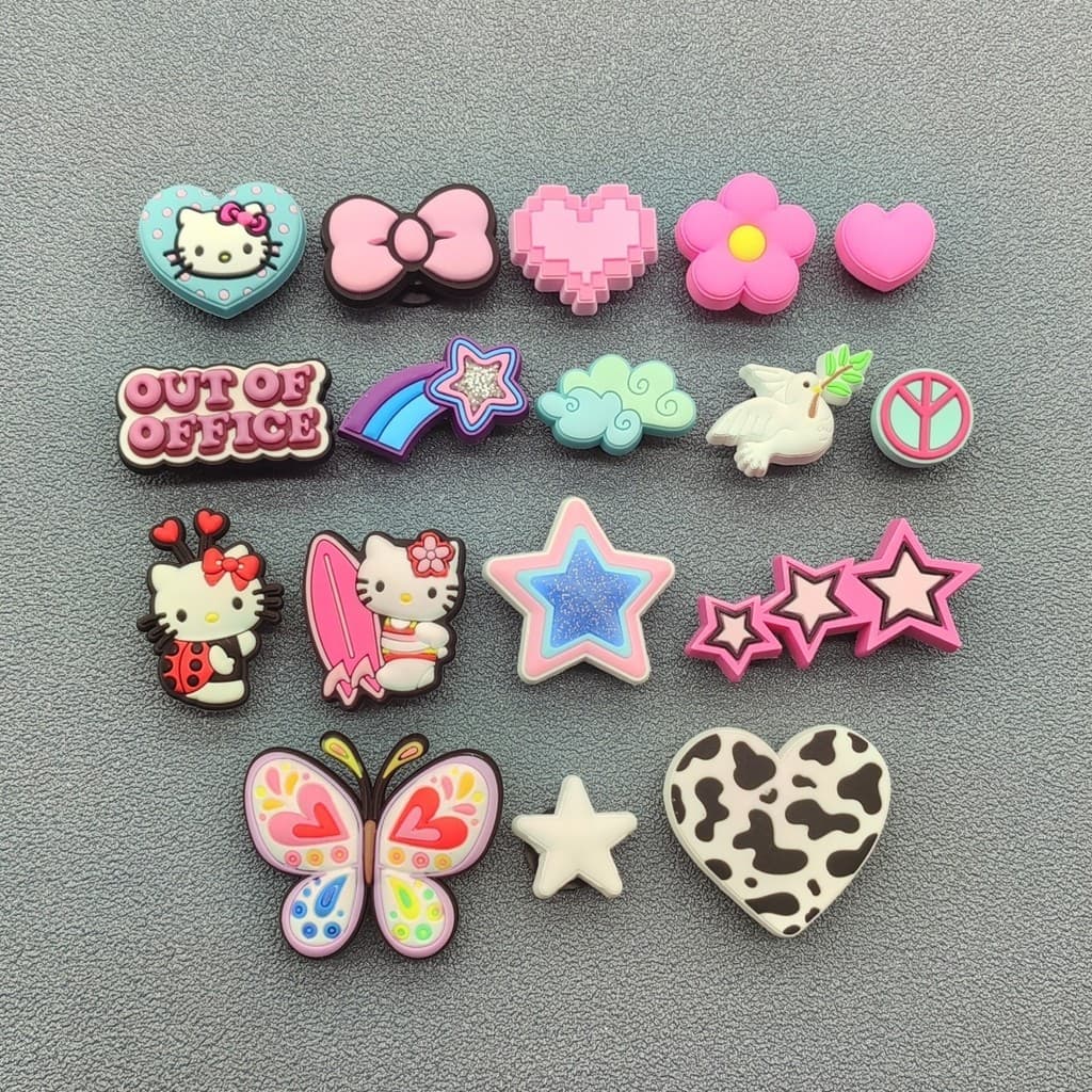 2025 novo estilo buraco sapatos flor praia sapatos acessórios diversão dos desenhos animados DIY decorativo sapato fivel