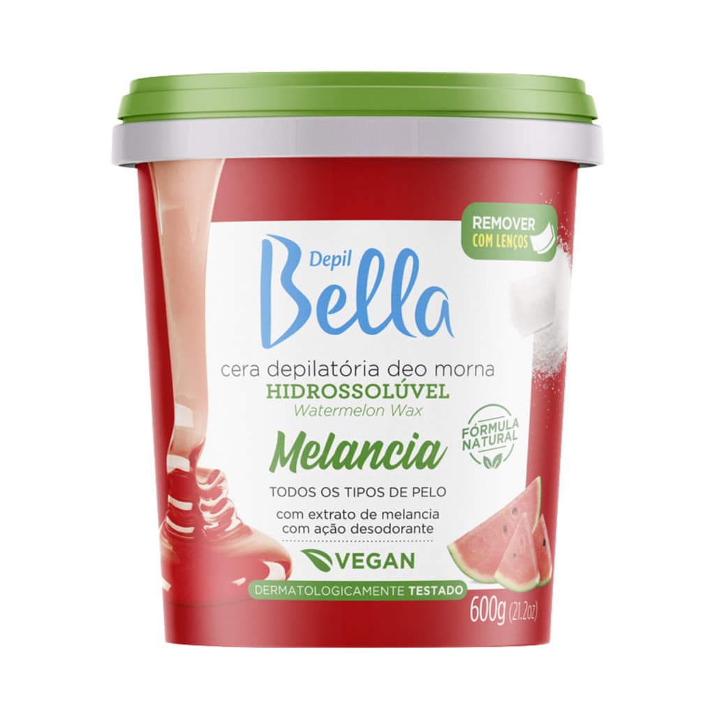 Cera Depil Bella Hidrossolúvel Melancia 600g