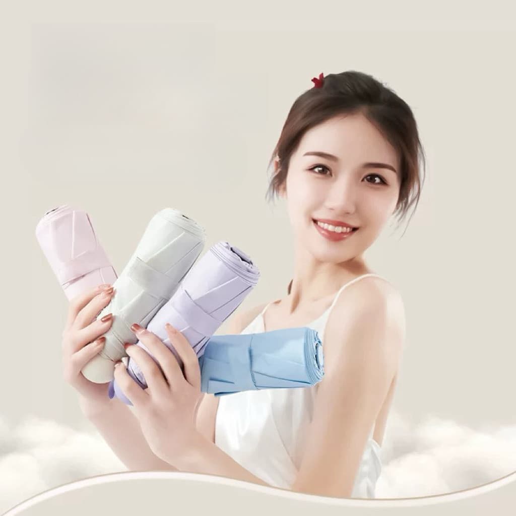 Guarda Chuva de sol Caso Óculos Da Cápsula ultra light mini Sombrinha Bolso marisa