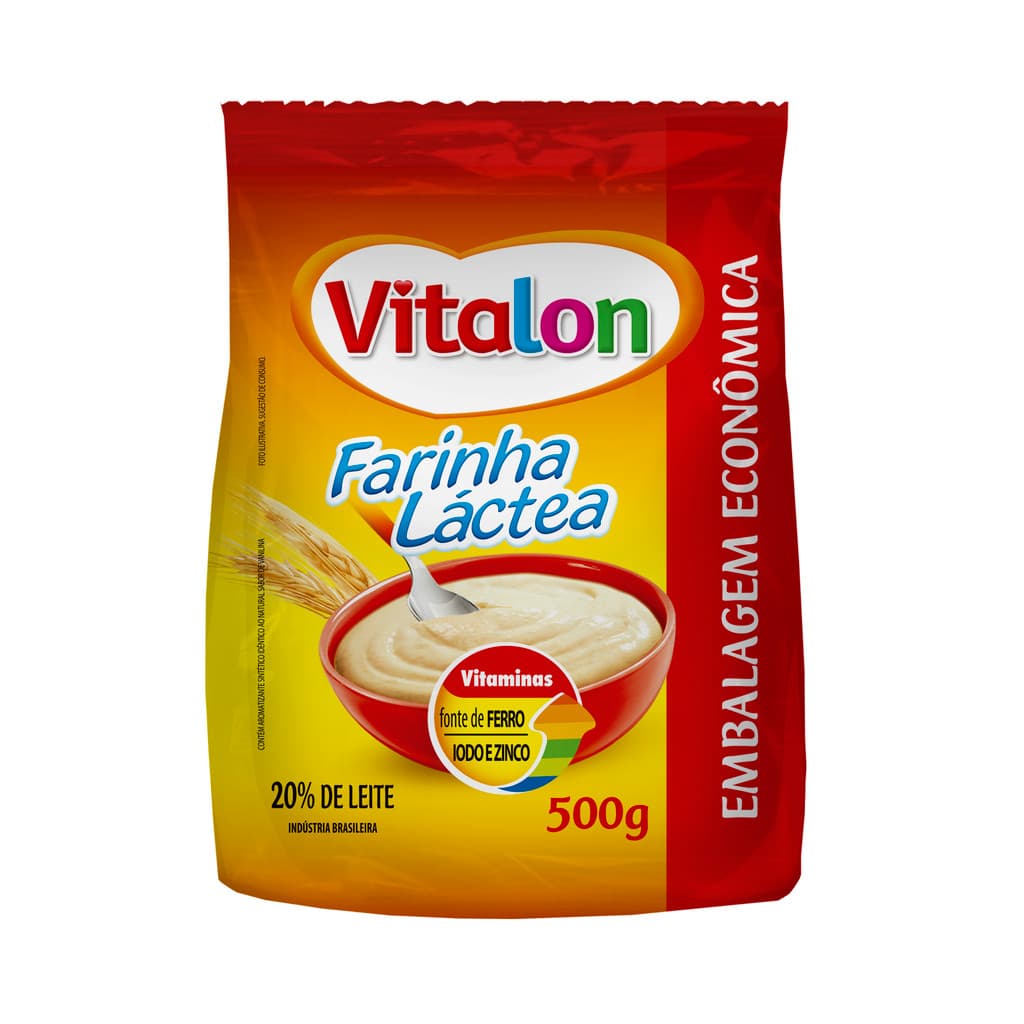 Farinha Láctea Vitalon - 500g - Fonte de Ferro e Zinco