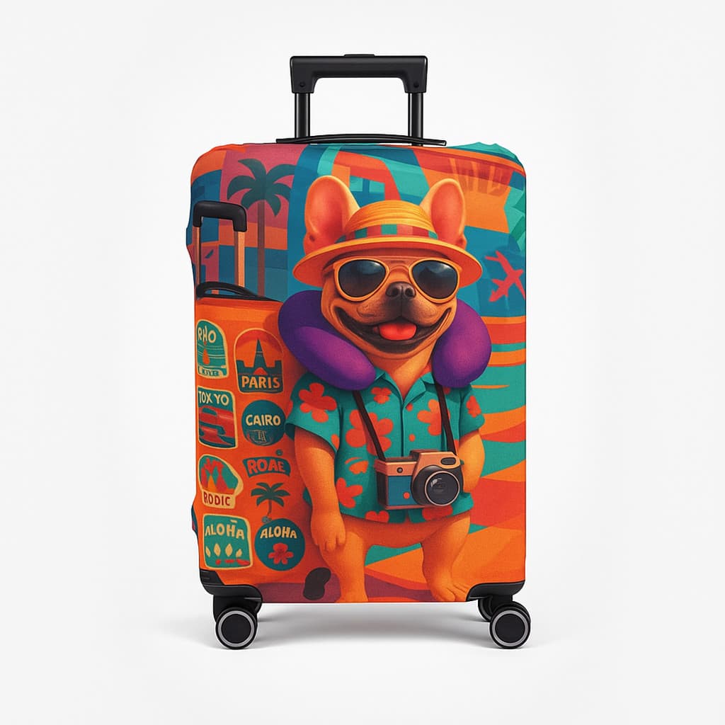 Capa Para Mala Viagem Bagagem Segura Estampada Pet Cachorro Lançamento