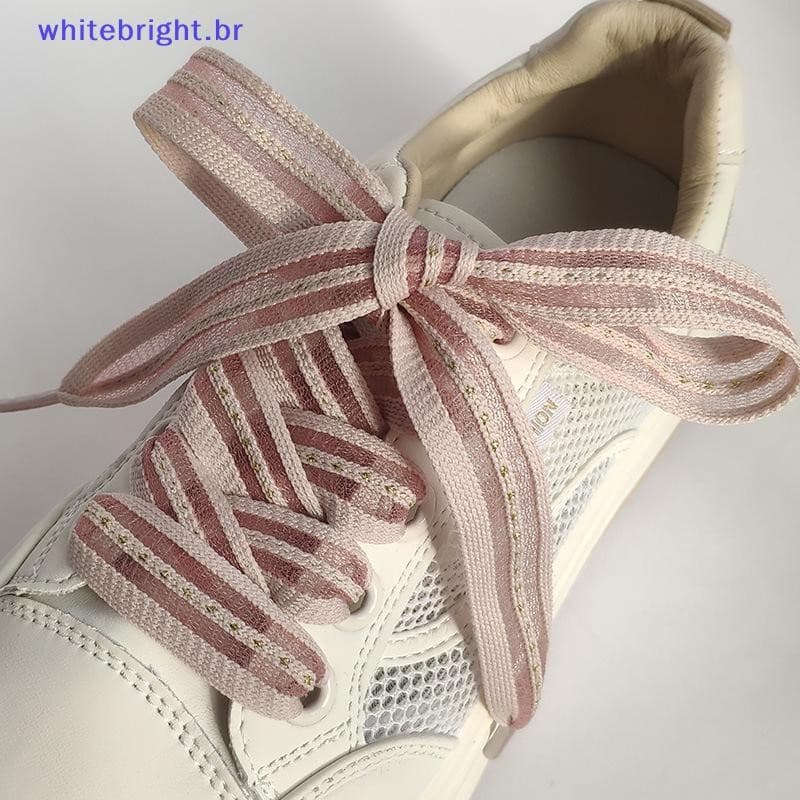 WT Cadarços Planos Largos Com Laço De 2 Cm , Listrados Transparentes De Seda De Peixe , Tênis De Treinamento Esportivo ,