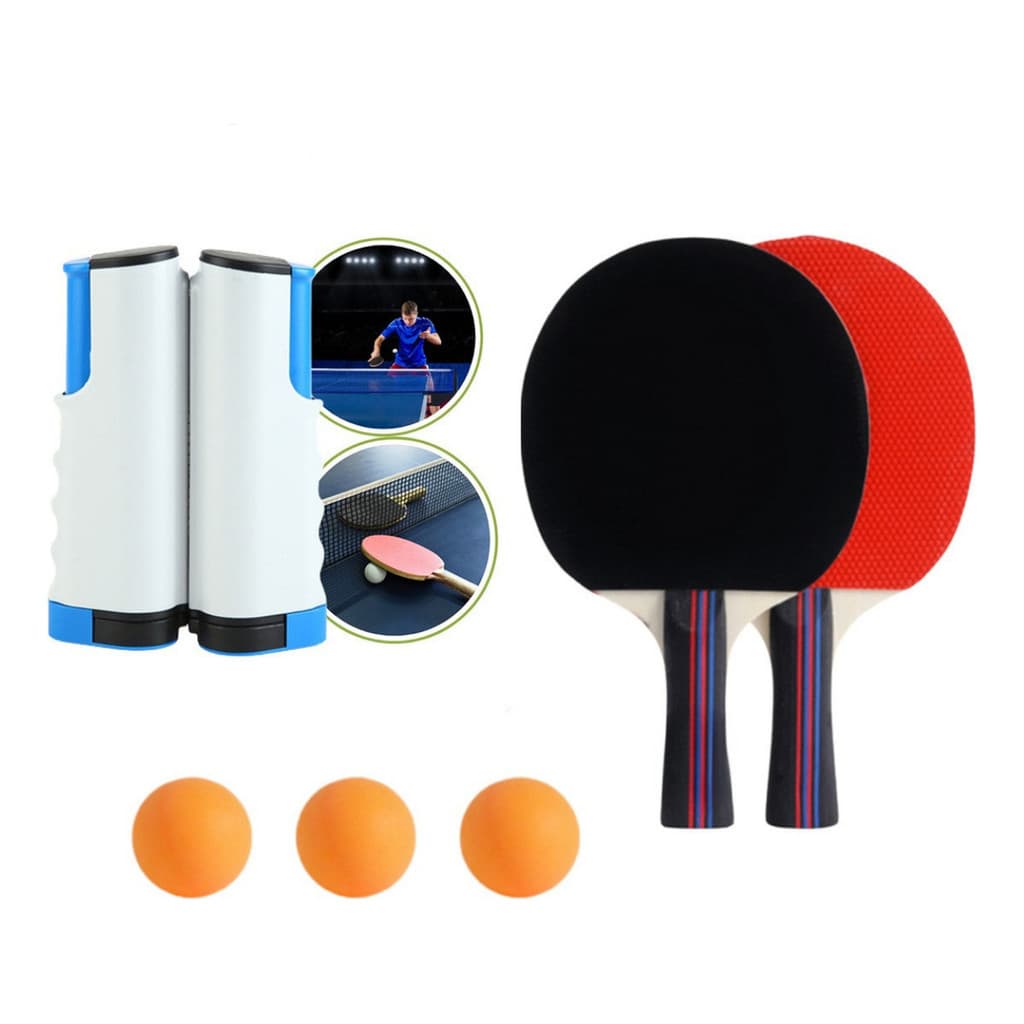 2 Raquete Ping Pong Tenis De Mesa Profissional Rede Retrátil Premium