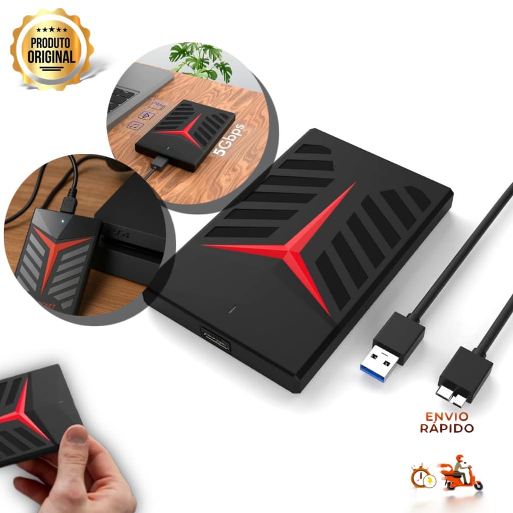 HD 1TB Externo Infokit USB 3.0 Portátil PC Notebook, PlayStation, Xbox, Smart TV – Entrega Rápida