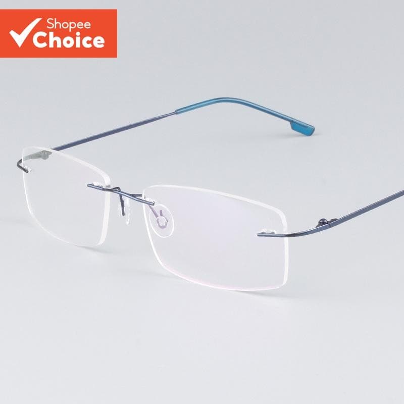 Óculos Sem Moldura Dobráveis De Liga De Titânio Unissex Flexíveis Ultra Leves