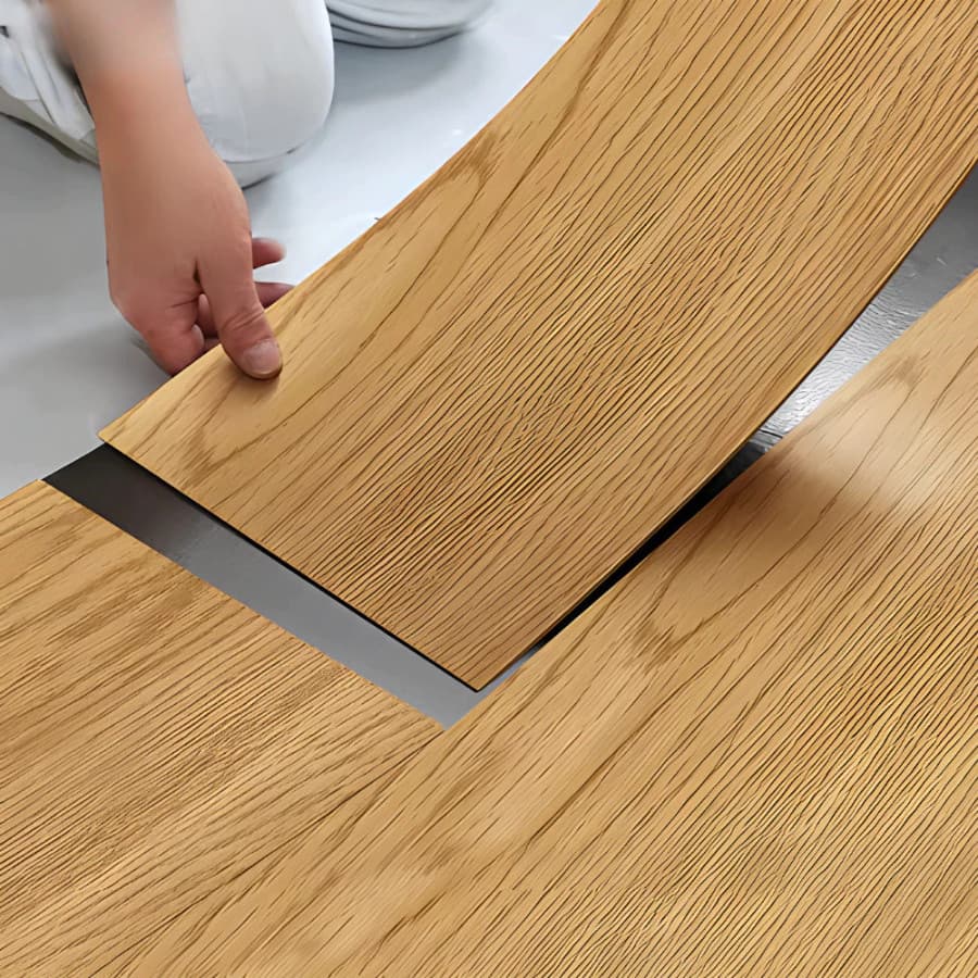 Piso Vinilico Adesivo Caixa Com 36 Pecas Madeira Moderno Com Cola Antiderrapante Lavável 91,4x15,2cm