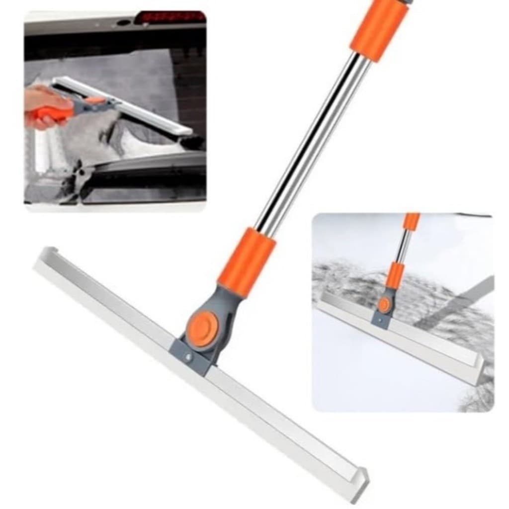GGUAN Rodo Vassoura Mágica de Silicone Multiuso com Cabo Extensor Raspador para Limpeza de Vidros e Pisos