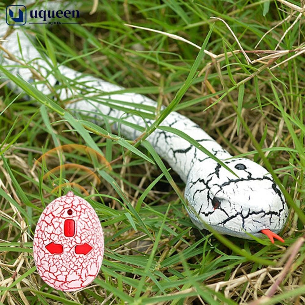 UQUEEN Realista Controle Remoto Cobra Truque Brinquedo De Longo Alcance Carregável B3J6