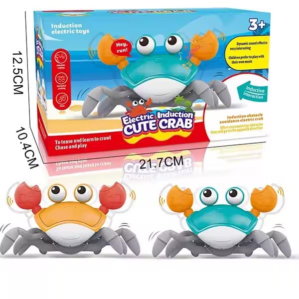 Brinquedo Caranguejo Brinquedo Fujão nSensor Dança E Som Eletrônico Pilha