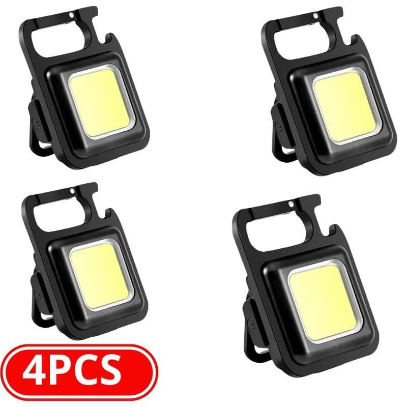 Kit1-2-3-4Mini Lanterna Com led Portátil/USB Recarregável 3 Modos De Luz Lanternas De Chaveiro E Abridor