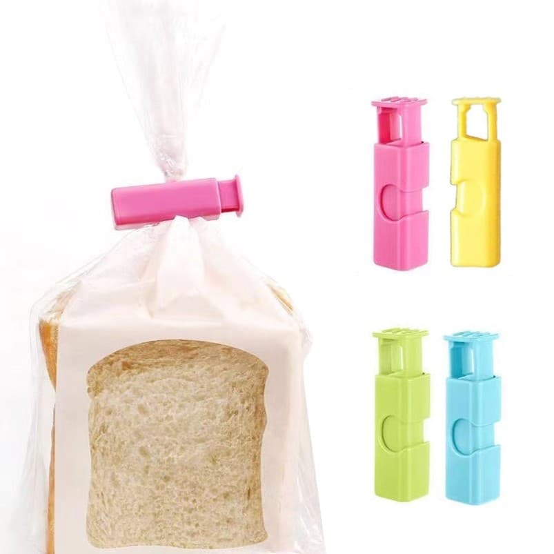 4 clips prendedores para vedar fechar pacotes de alimentos