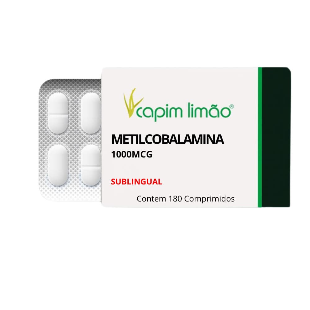Metilcobalamina Vitamina B12 1000mcg Sublinguais 180 caps