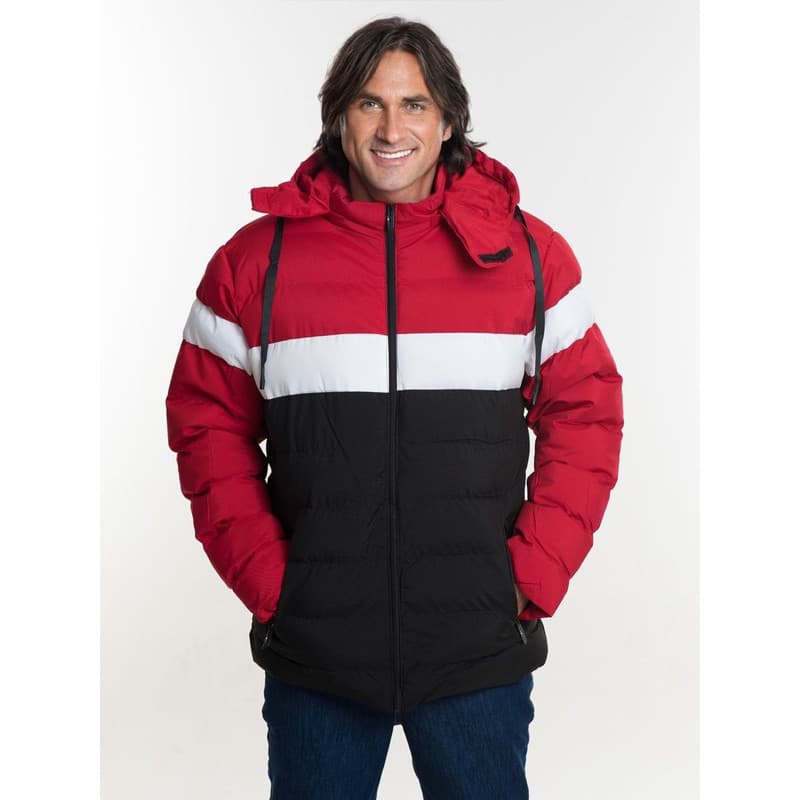 Jaqueta Nylon Bobojaco Masculina Tricolor Capuz Removível