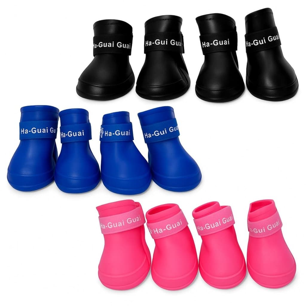 Bota de Silicone para Cachorro Gato Pet Botinha Protetor de Pata 4 Unidades Antiderrapante