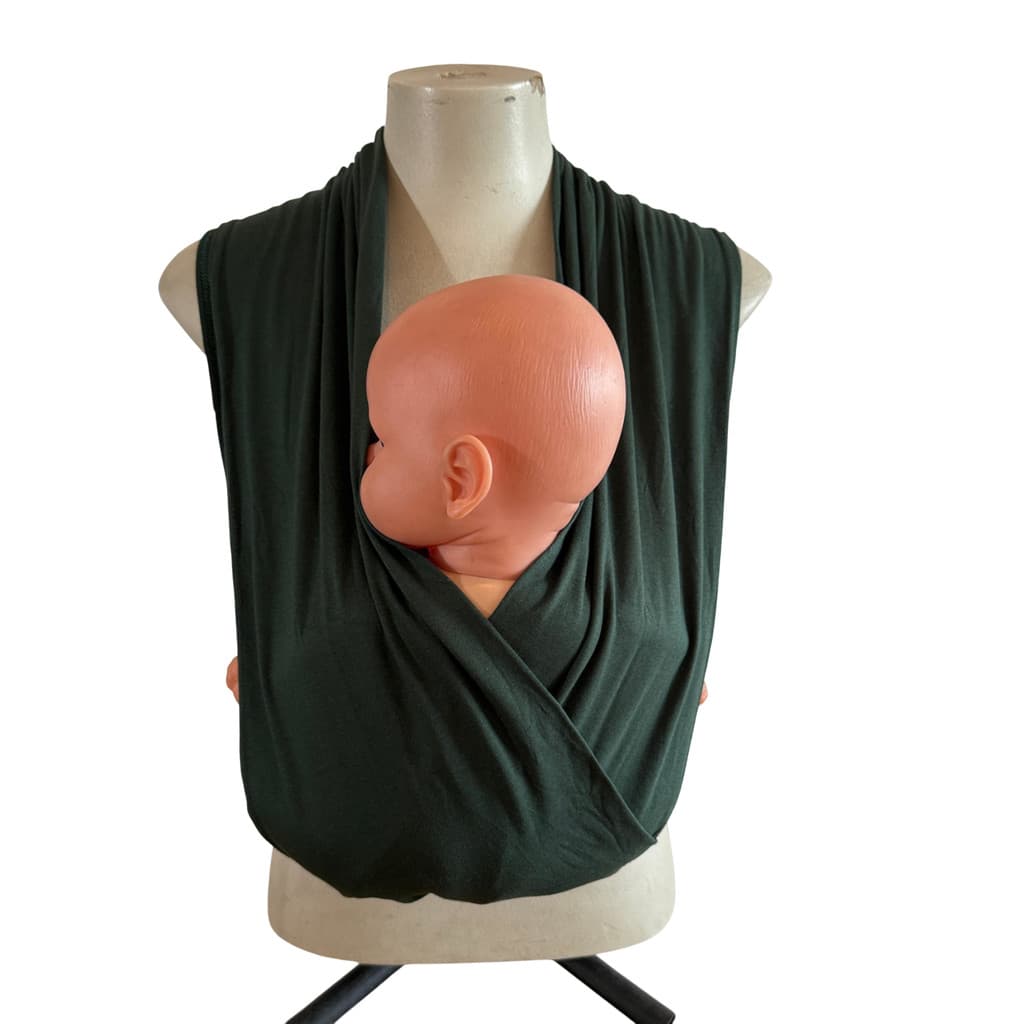 Wrap Sling de Vestir para Carregar Bebês - Verde Escuro