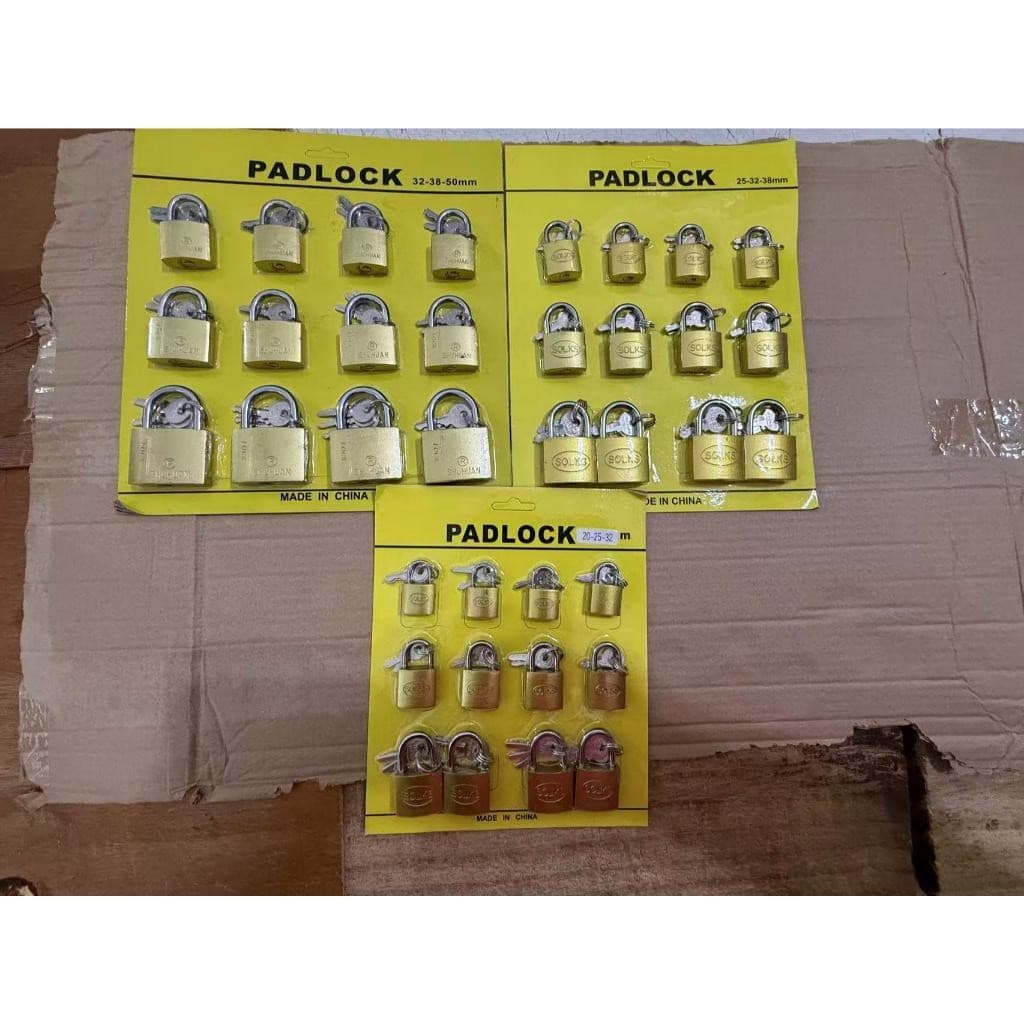 Cadeado De Aço Maciço Reforçado com 3 Chaves