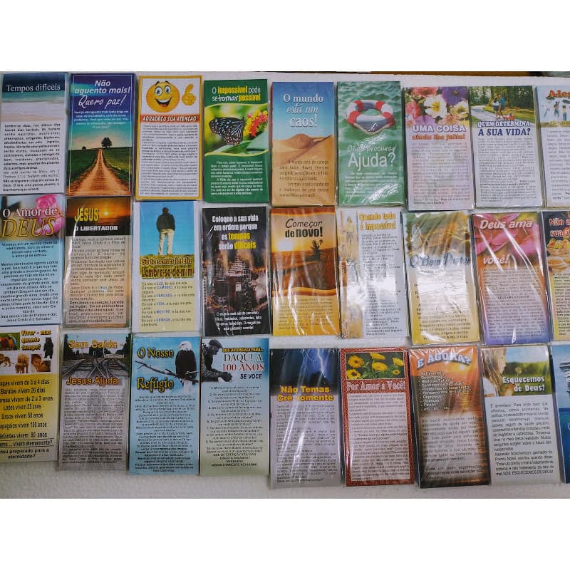 Folhetos Para Evangelismo 500 unidades (5 pacotes com 100 unid.cada)