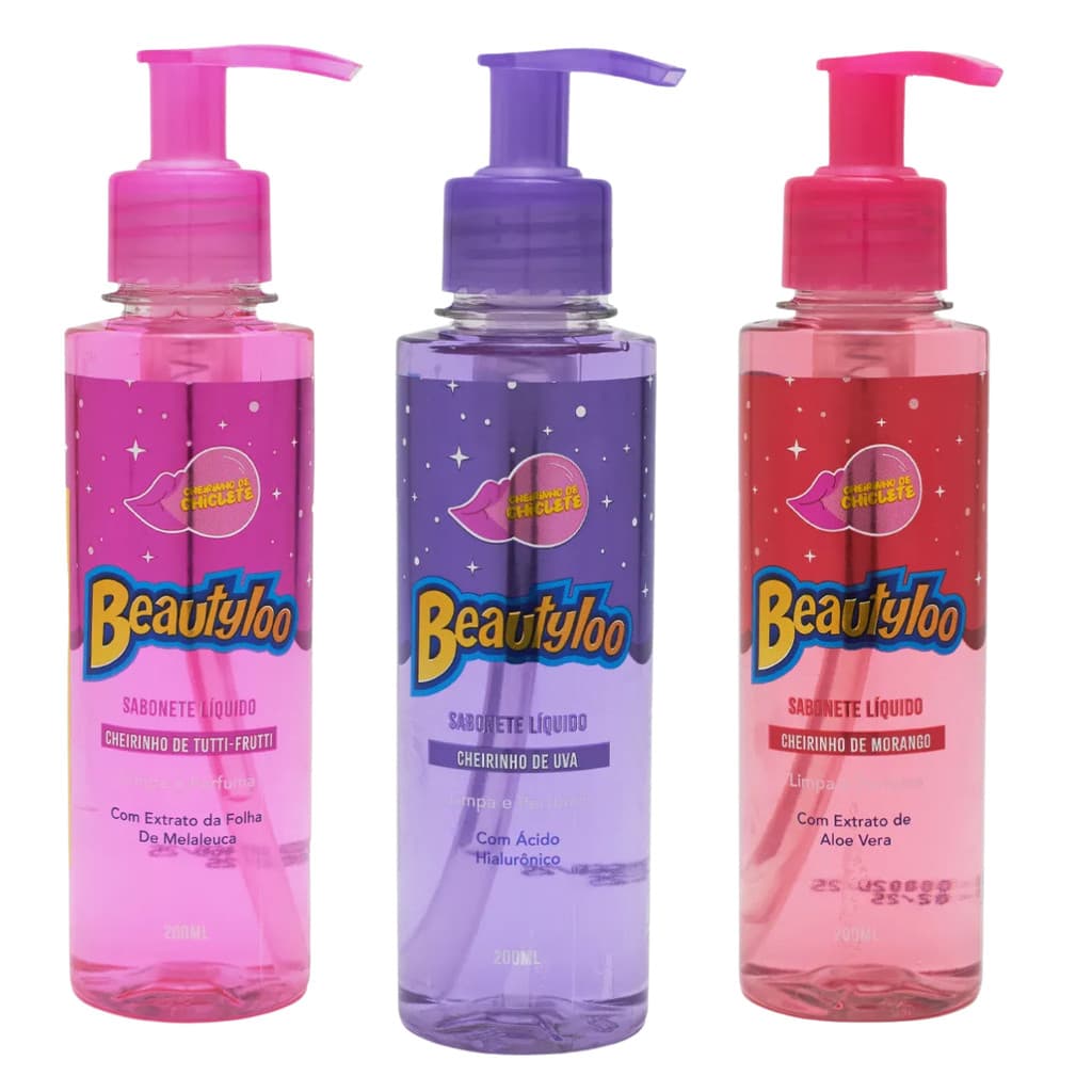Sabonete Liquido Facial Cheirinho Chiclete Beautyloo 200ml Face Beautiful