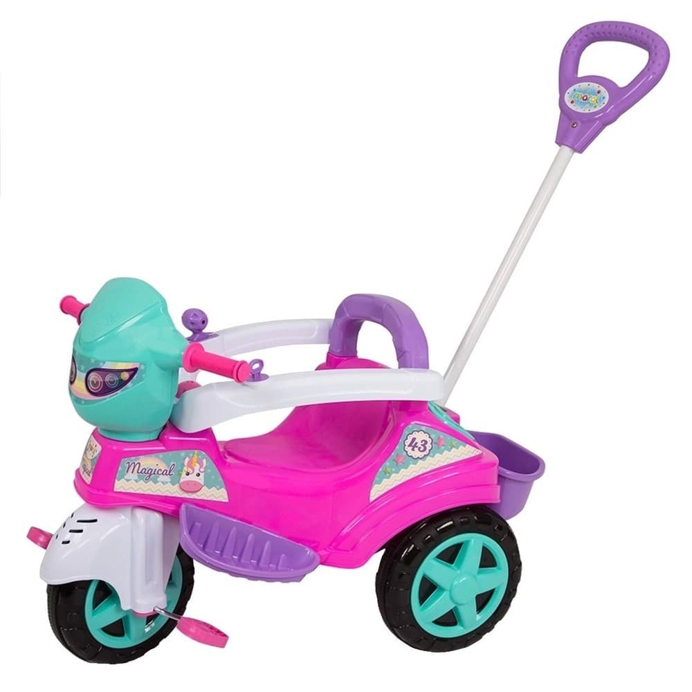 Triciclo Passeio e Pedal Infantil Maral Baby City Menina