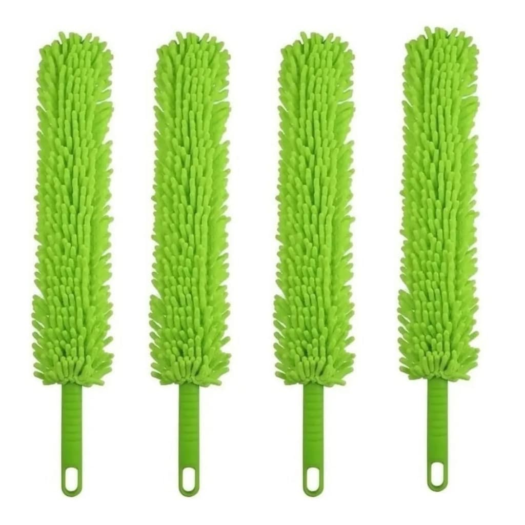 4un ESPANADOR PÓ FLEXÍVEL MICROFIBRA LAVÁVEL TIRA POEIRA