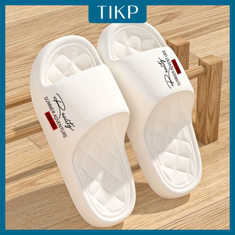 TIKP Chinelos femininos leves de EVA - antiderrapantes para casa interna, confortável, sola macia, Design unissex, palmi