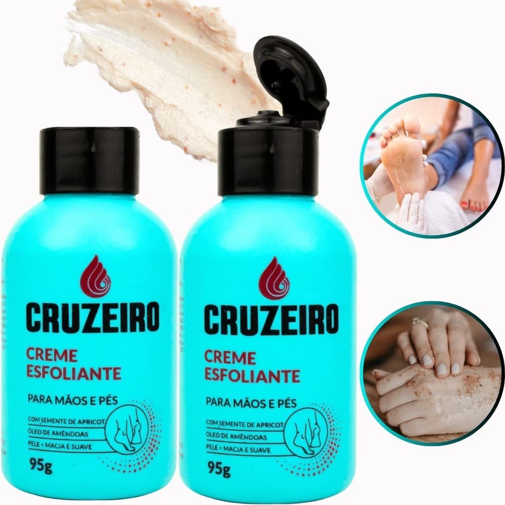 Kit 2 Unidades Creme Esfoliante Mãos E Pés 95g Cruzeiro