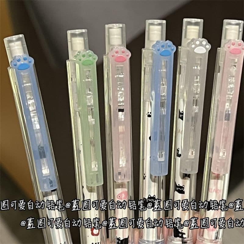 Lápis Mecânico 0.5 Mm/0.7 Propulsor De Pata De Gato Fofo Com Borracha Papelaria Criativa Prêmios Para Presentes Material