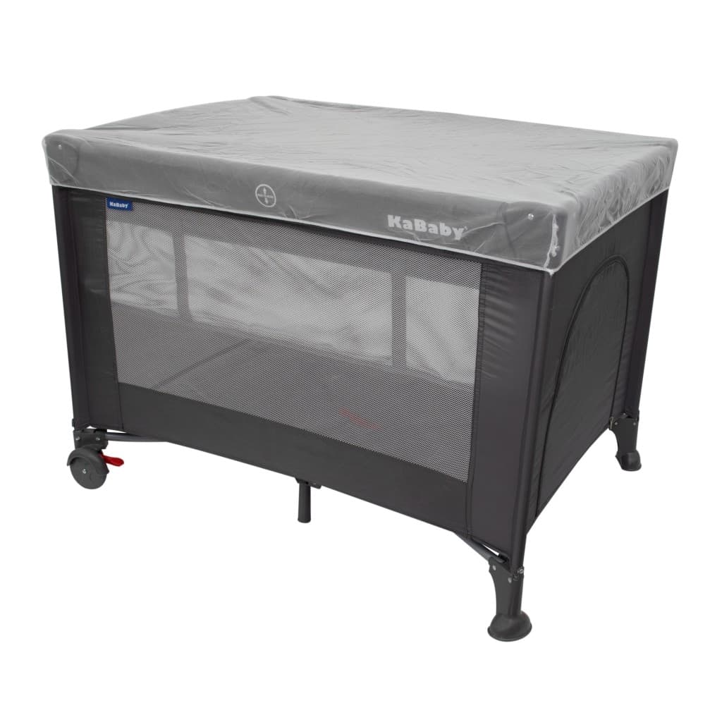 Berço Portátil Infantil Cercado Desmontável Com Mosquiteiro Sleep Cinza Kababy
