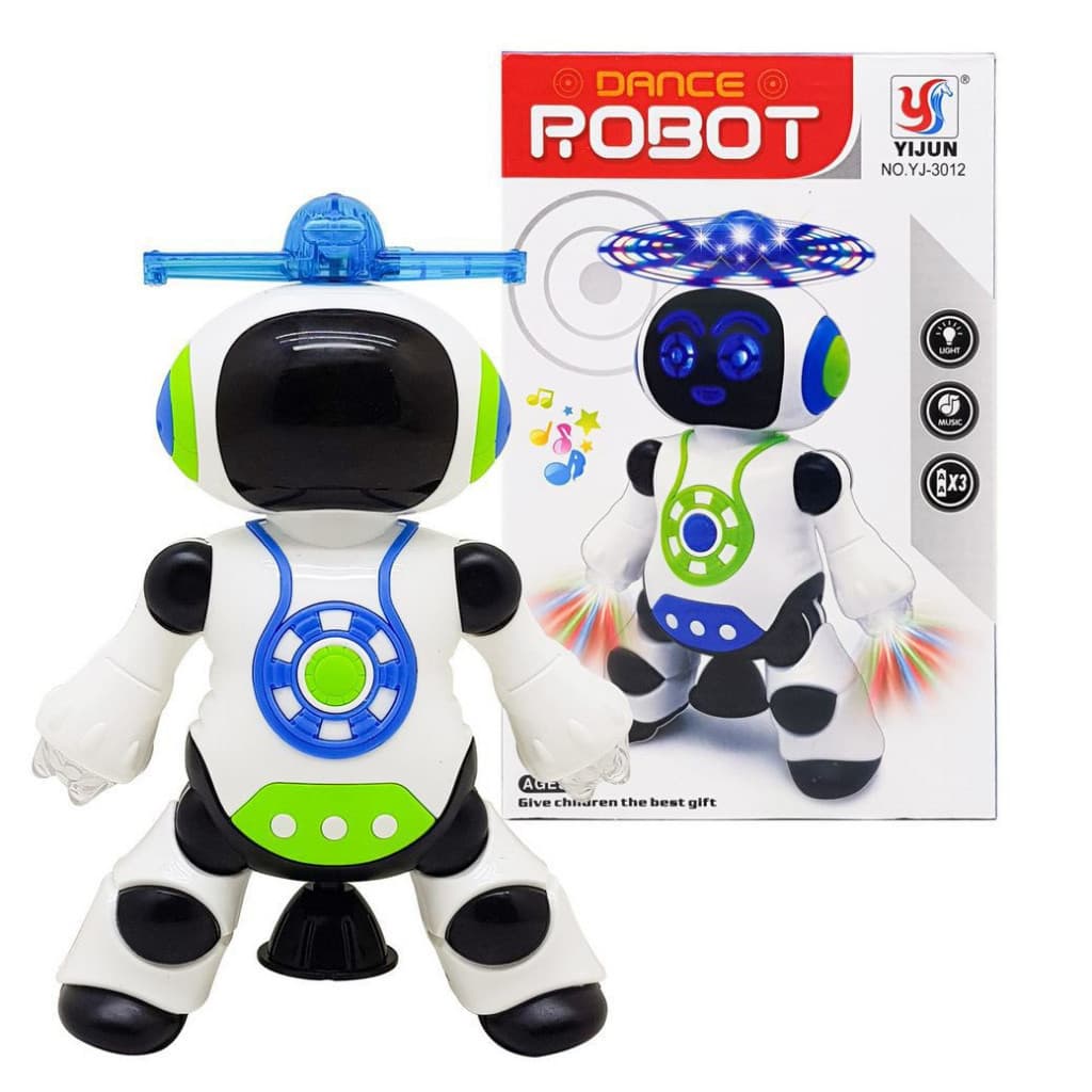 Brinquedo Robô Dança Gira 360 Graus Robot Som led luz infantil Premium Envio Imediato