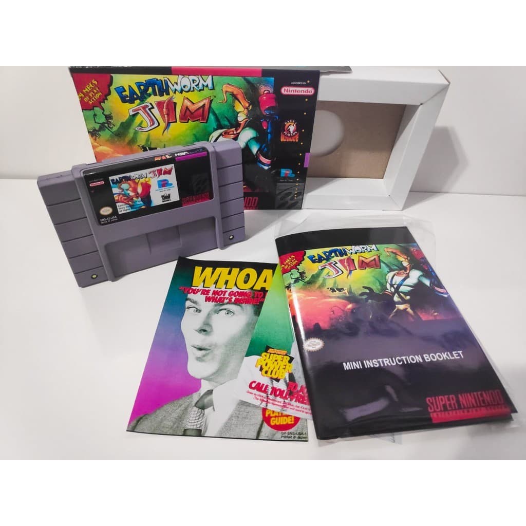 EarthwormJim com caixa e mini manual/poster lacrado