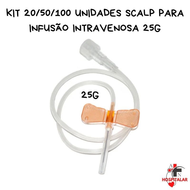 Scalp 25G Luer Lock Medix - 20/50 e 100 Unidades