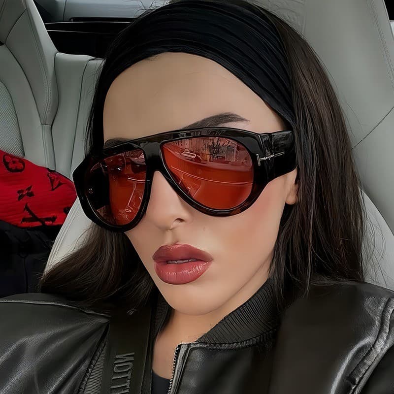 Vintage Punk Piloto Óculos De Sol Feminino Masculino Retro Elegante Proteção UV400