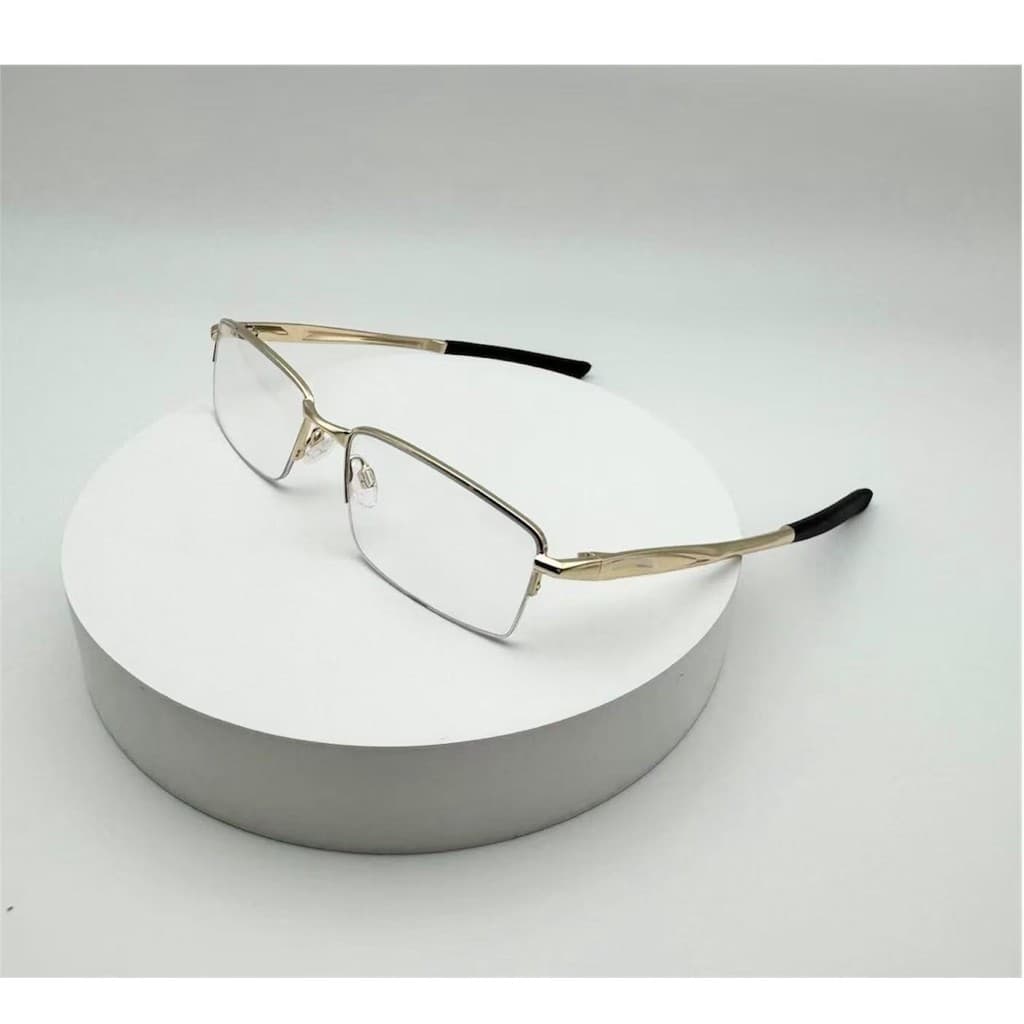 Armação de óculos retangular de metal