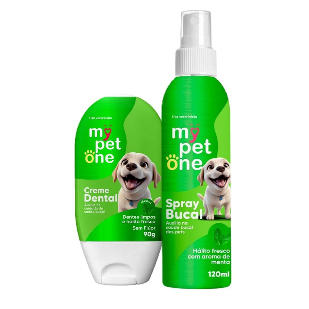 Kit Hálito Fresco Creme Dental + Spray Bucal Menta - Mypetone