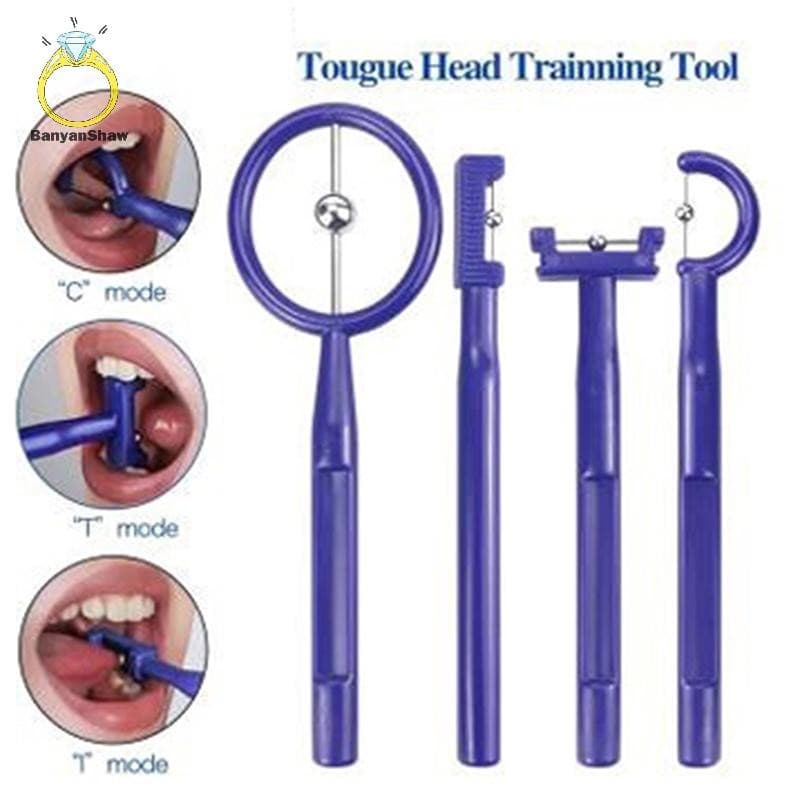 [BANY] 3/4 Unidades Crianças Boca Língua Ponta Exercitador Treinador Cuidados Bucais Força Muscular Ferramenta De Treina