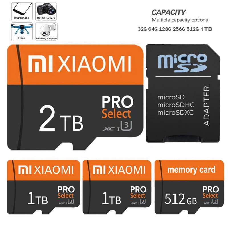 Cartão Micro TF SD class10 De Memória 2TB 128GB 1TB 512GB 256GB U3 V30 Cartões Flash Grandes Para Telefone Laptops PC MA