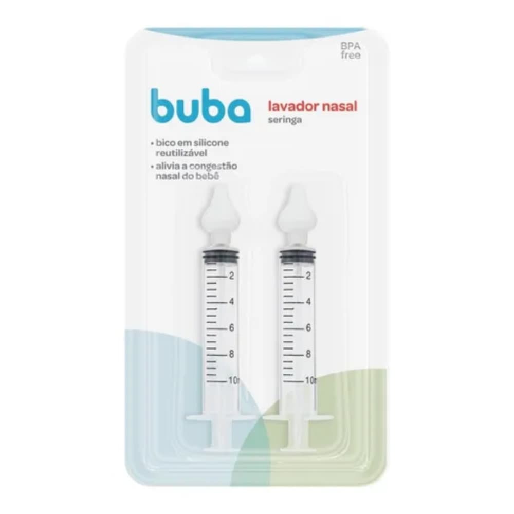 LAVADOR NASAL SERINGA COM PONTA EM SILICONE 2UN - BUBA