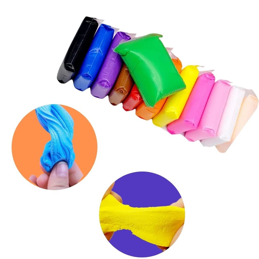 60 Massinha EVA Macia Leve Cores Ferramentas Massa Não-Tóxica Crianças Brinquedo Colorida