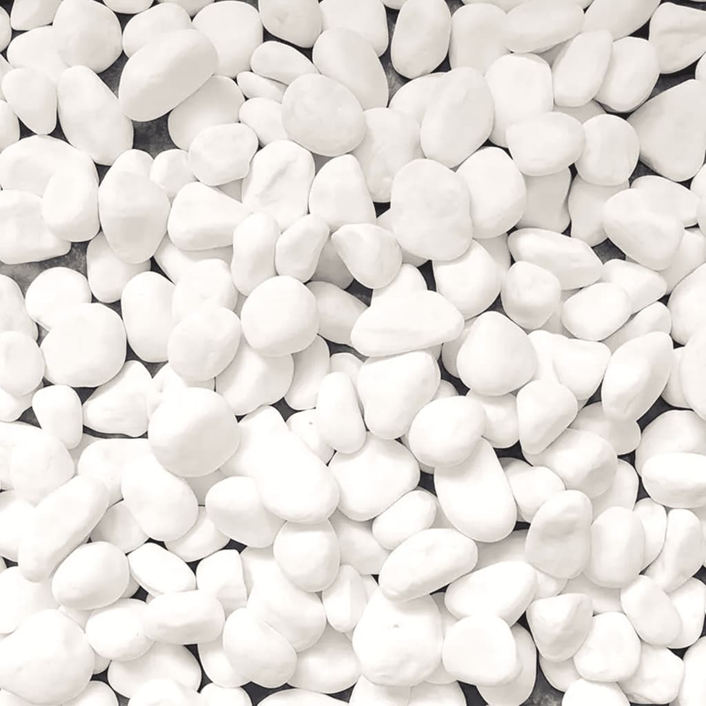 Pedra branca dolomita 2kg N°2 seixo polido ornamental para jardim