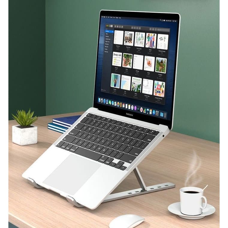 Laptop Suporte Dobrável E Portátil Slim Para Notebook E Macbook Alumínio Antiderrapante LL